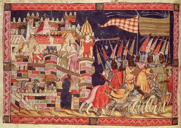 The Trojans Leaving for Battle, from the Codex Benito Santa Mora