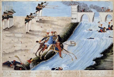 General Joseph Antoni Poniatowski drowns while trying to pass the Elster in the Battle of Leipzig to avoid being caught by the allies in October 1813