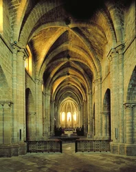 Interior view of the church, founded in 1150