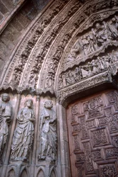 Jamb sculptures of the central portal on the west facade