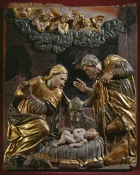 Nativity, detail of a Renaissance altarpiece