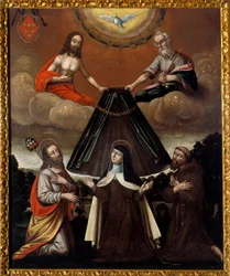 The Holy Trinity Holding the Mantle of Saint Therese of Avila