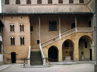 View of the ducal palace of the General of Jesuites Francois Borgia (San Francisco de Borja), Duke of Gandia (1510-1572). Gandia, Spain (photo)