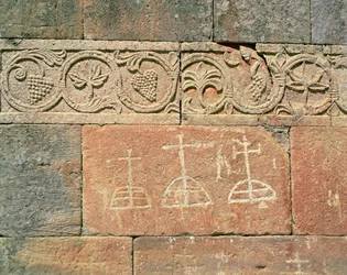 Detail of a frieze from the facade, Santa Maria de Lara, Quintanilla de las Vinas