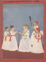 Prince with Four Attendants, Late 18th-Early 19th Century