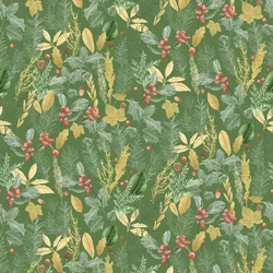 Holiday Holly Pattern Dark