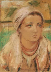 Krakow Young Girl with Headscarf