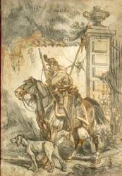 Lancers on Patrol, Illustration by Stanislao Grimaldi del Poggetto
