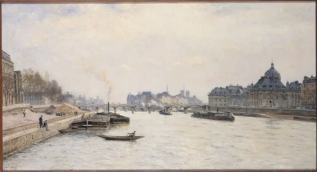 The Pont des Arts, view from the Pont Royal, ca. 1884