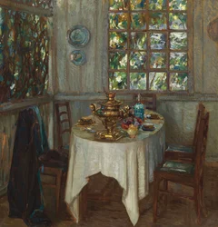 Interior with samovar, 1914