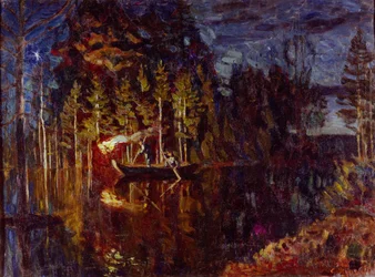 Night Spear Fishing in Spring