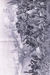 Chilianwala, January 13th 1849: Goddys Brigade making a gallant stand when surrounded by Sikhs