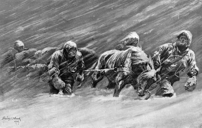 The Trek During the Snowstorm, 1909