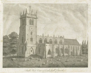 Eccleshall Church: engraving, nd [18th cent]
