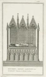 Lichfield Cathedral - Monument to Bishop Langton (engraving)