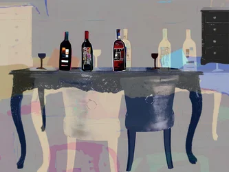 Artful Wine Table