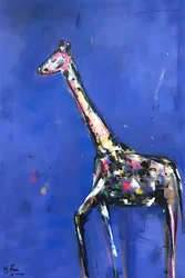 Colorful Abstract Giraffe