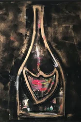 Vibrant Champagne Bottle