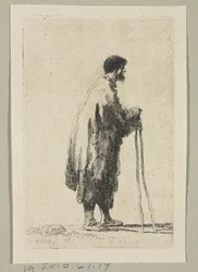 Beggar in Profile Facing Right