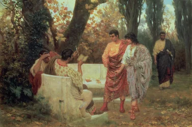 Roman Poet Catullus Reading his Poem