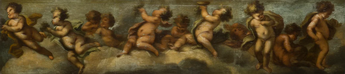 Putti disporting