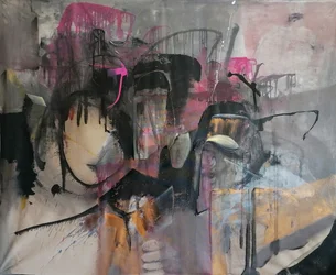 Abstract Pink Layers