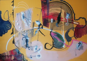 Dynamic Yellow Abstract
