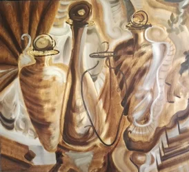 Elegant Sepia Bottles