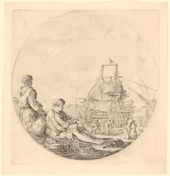 African and European Sailor on a Ship