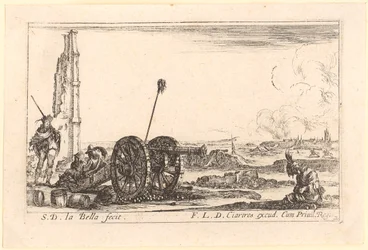 Artillery Position, Plate 2 from the Series “Various Military Capricci”