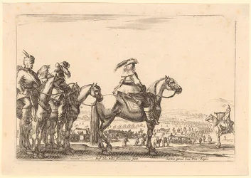 Mounted Commander, Behind Him the Cavalry, Sheet 3 of the Series 