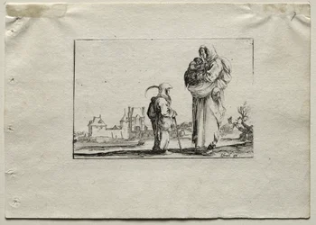 Caprices: Beggar Woman with a Baby and a Little Girl