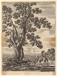 Woman on Horseback and Man Seen from Behind, on the Way to Florence