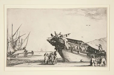 Harbor Scene from a series of eight Marines