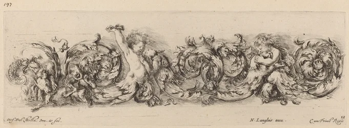 Ornamental Frieze with Children and Dogs