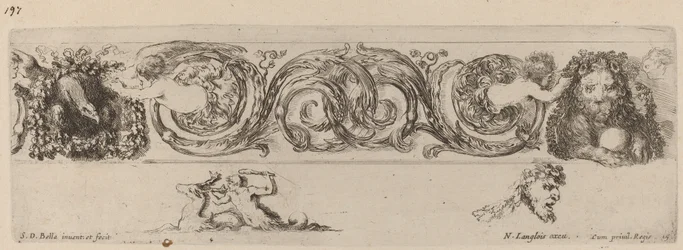 Ornamental Frieze with Eagle and Lion Engarlanded by Children