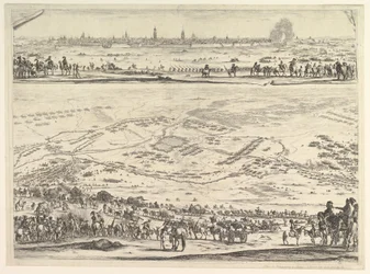 Plan and View of the Siege of Arras: Lower Part of the Plate with a Topographical View