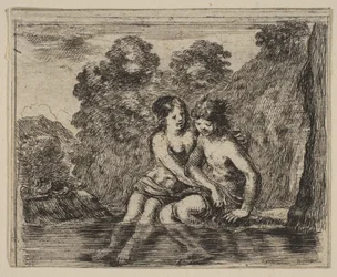 Salmacis and Hermaphrodite, from Game of Mythology, 1644