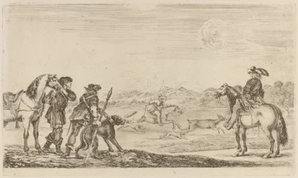 Small Deer Chased by a Cavalier