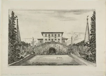 South Facade of the Villa and the Great Meadow, from Views of the Villa Pratolino