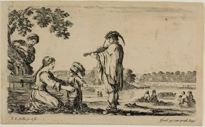 Standing Violinist, from Diverse Figures from the Countryside