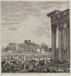The Temple of Antonin and the Campo Vaccino
