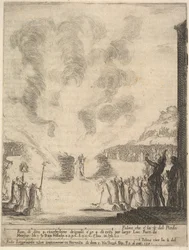 The Test of Fire, the Monk Peter, the Disciple Saint John Gualbert, Passing Through the Flames