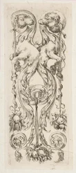 Two Facing Camel Heads with Bodies Terminating in Ornament