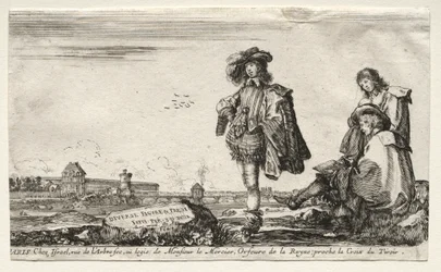 Various Figures and Landscapes: Title Page - Three Figures