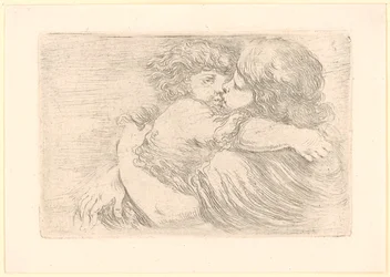 Two Embracing Children