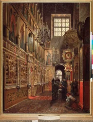 A Church Service in the Cathedral of the Annunciation in the Moscow Kremlin