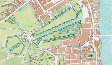 Course of the River Tyburn, Westminster in 1747