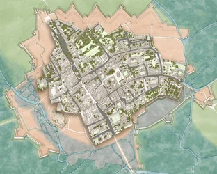 Modern Oxford Over the Civil War Defences, c.1644-1646