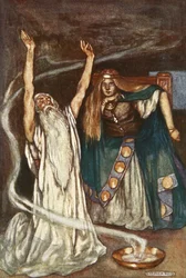 Queen Maeve and the Druid, illustration from 
